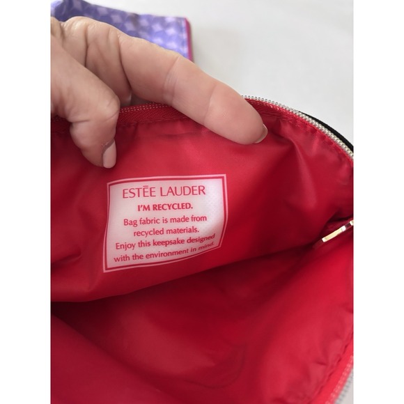 Two Estée Lauder Makeup Cosmetic Bags, Red And Blue One New Purple Has  Markings - Picture 7 of 9